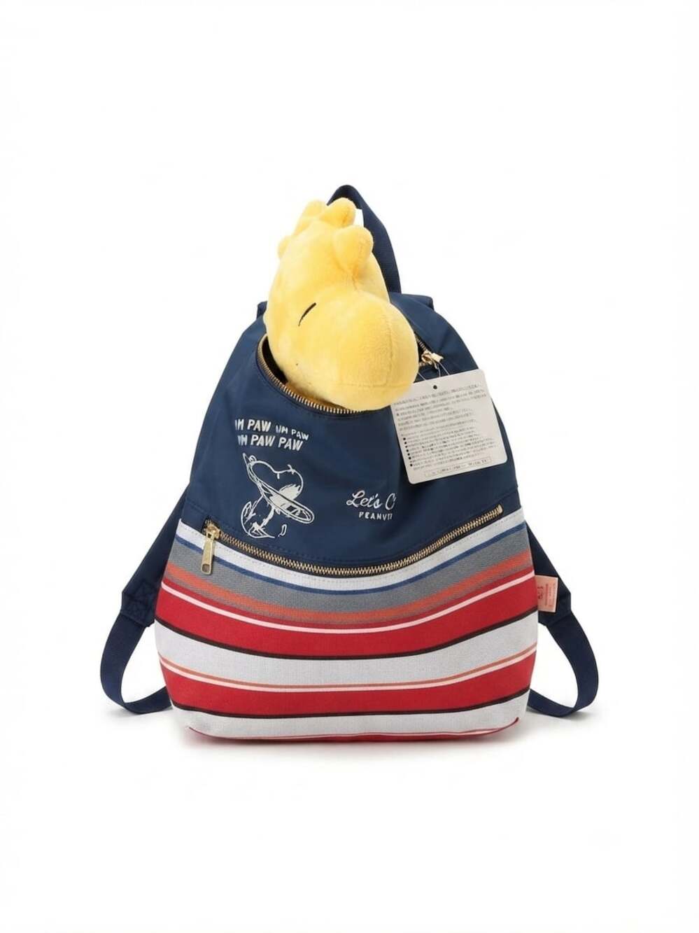Les Toiles Du Soleil x Peanuts Snoopy 2-Way Tote Bag with Woodstock Plush